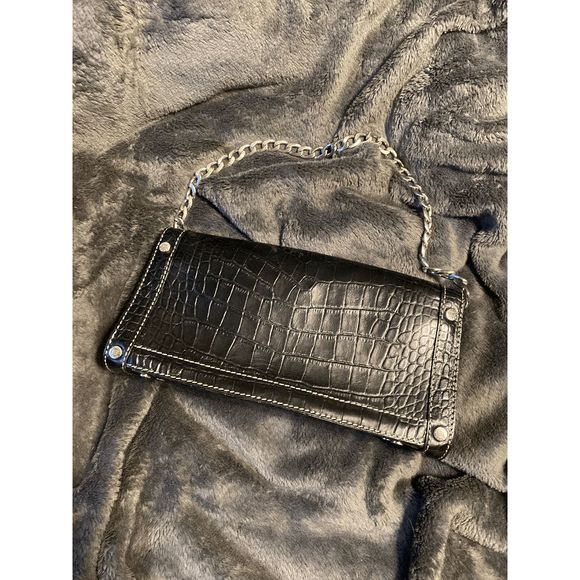 MICHAEL KORS Black MEDIUM FLAP SHOULDER CHAIN SIGNATURE BAG - Picture 7 of 8